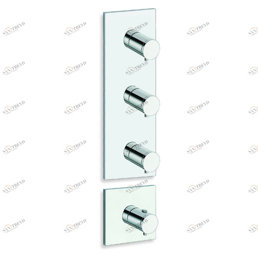 CRIXT783 Внешние части термостатического смесителя для CRICS703 с металлической пластиной Cristina Rubinetterie 