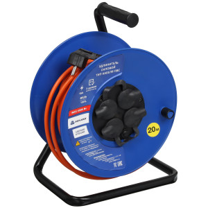 Удлинитель силовой АТЛАНТ ПВС 3500 черный/синий 9121829