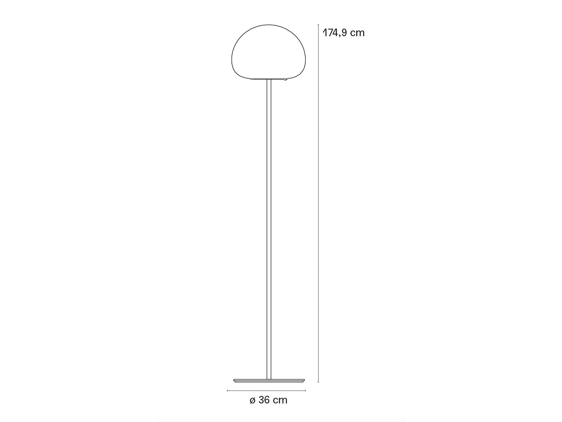 Торшер со стеклянным абажуром FontanaArte Теа ARCH-00046347 - Вид №4