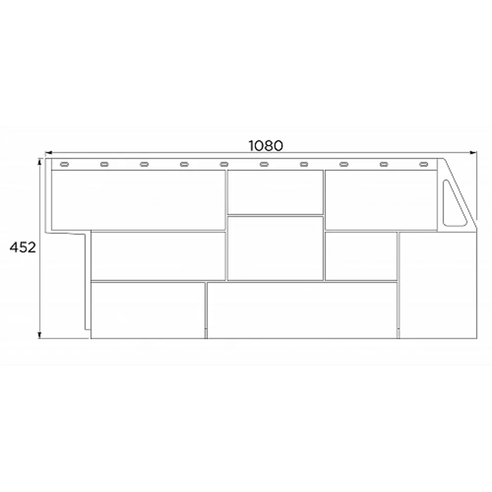 Фасадная панель FineBer Камень крупный цвет песочный STLM-2204924 - Вид №2