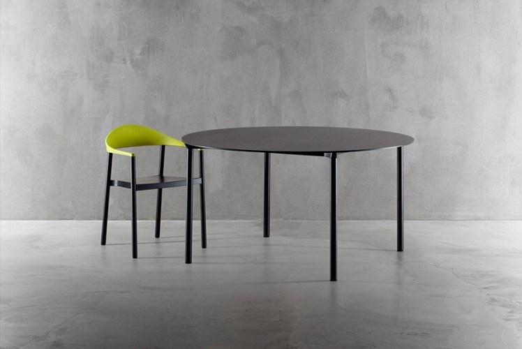 Plank Круглый штабелируемый стол из hpl Monza 9224-01 - Вид №1