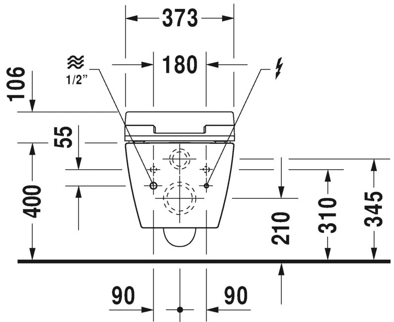 2529590000 Подвесной унитаз настенный Белый Duravit ME BY STARCK Германия - Вид №6