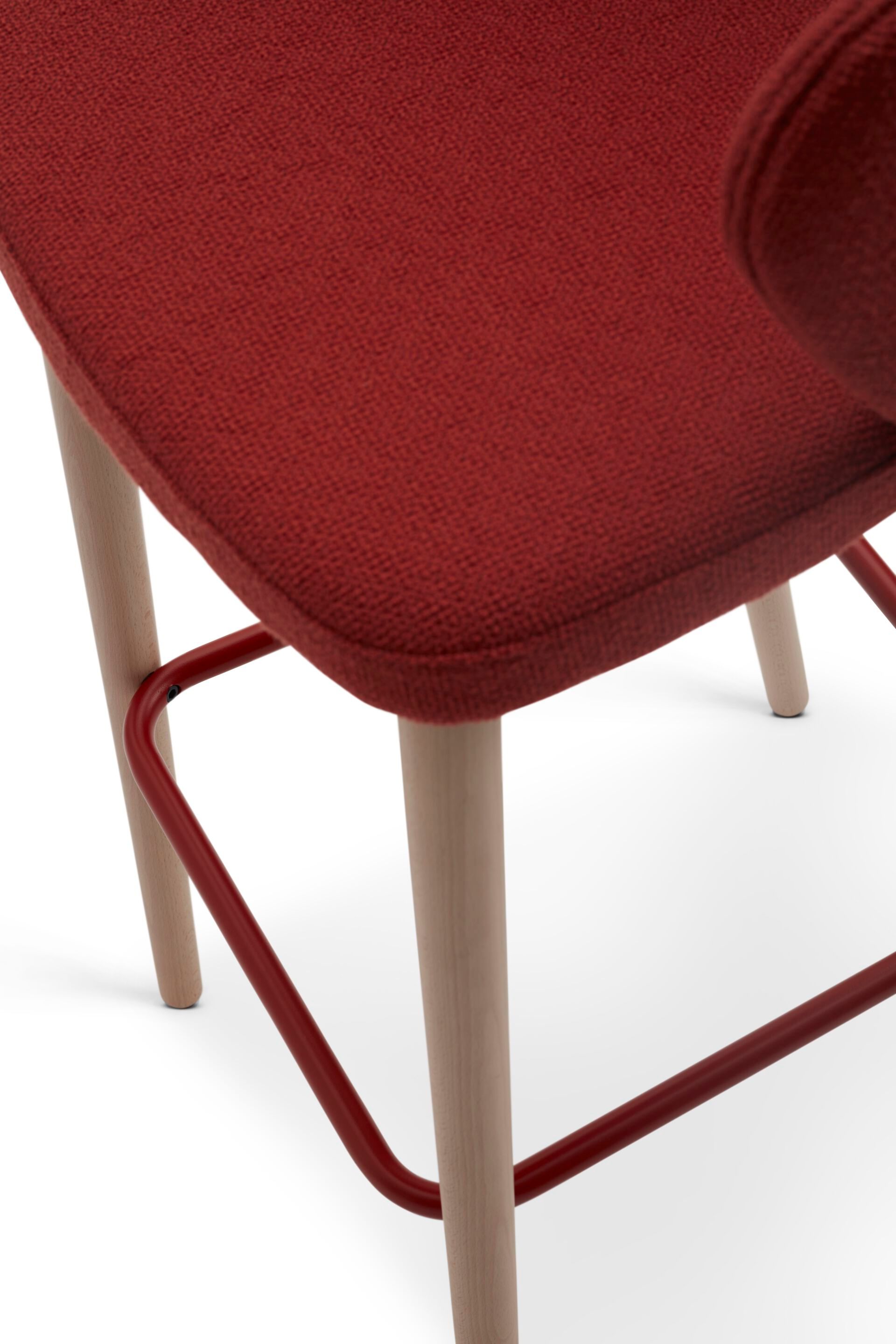 Высокий стул с тканевой подкладкой со спинкой Origins 1971 Quinn ARCH-00058701 - Вид №2