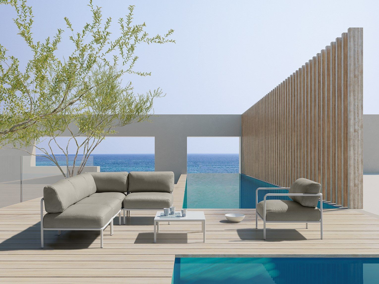 2-местный акриловый тканевый садовый диван Vermobil ARCH-00107425 - Вид №2