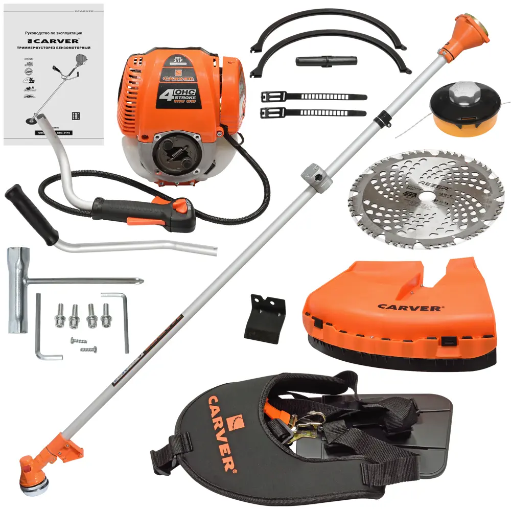 Мотокоса бензиновая Carver GBC-31F 4Т 1.1 л.с 17848788 STLM-2009733  - Вид №2