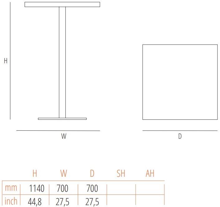 Wiener GTV Design Квадратный металлический стол sun-id-1371133 - Вид №5