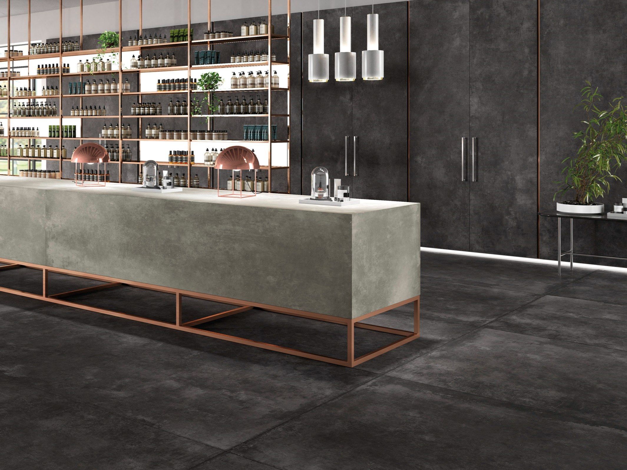 Пол / облицовка керамогранита для внутреннего и наружного применения с эффектом цемента FMG MaxFine Walk on ARCH-00142611