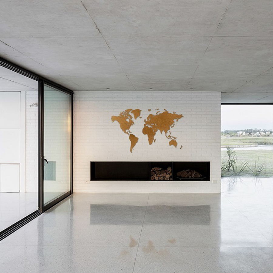 19-05 Карта-пазл wall decoration, 180х108 см, коричневая Mimi  - Вид №1