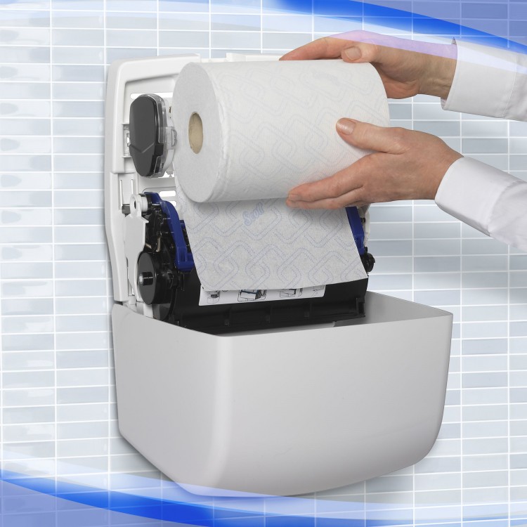 7955 Kimberly Clark Диспенсер для рулонных бумажных полотенец белый Kimberly Clark Professional Aquarius Slimroll 7955 белый  - Вид №3