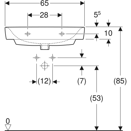 501.716.00.1 Раковина Geberit Renova Compact Geberit  - Вид №28