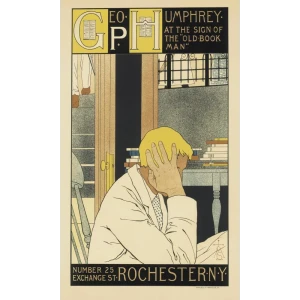 90547750 Постер Простопостер "Рекламный плакат - at the sign of the old book man" 120x90 см STLM-0835169