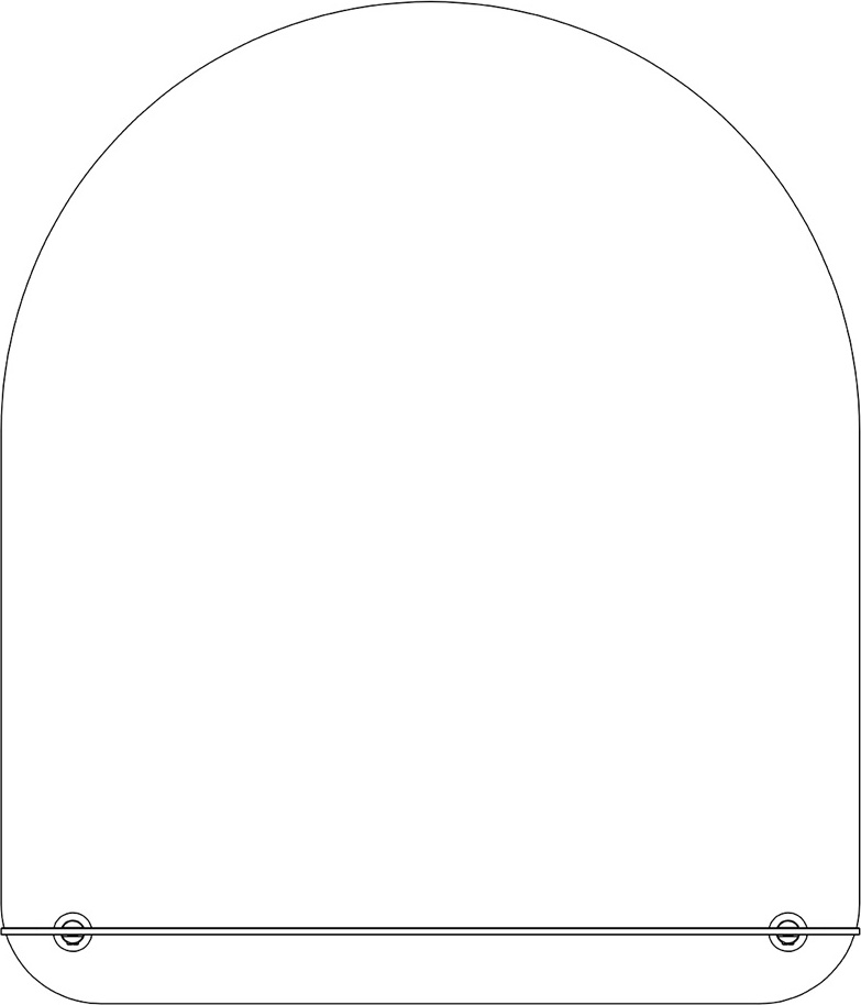 BY 0512 Зеркало с полочкой 60 cm EVOFORM Optima - Вид №1