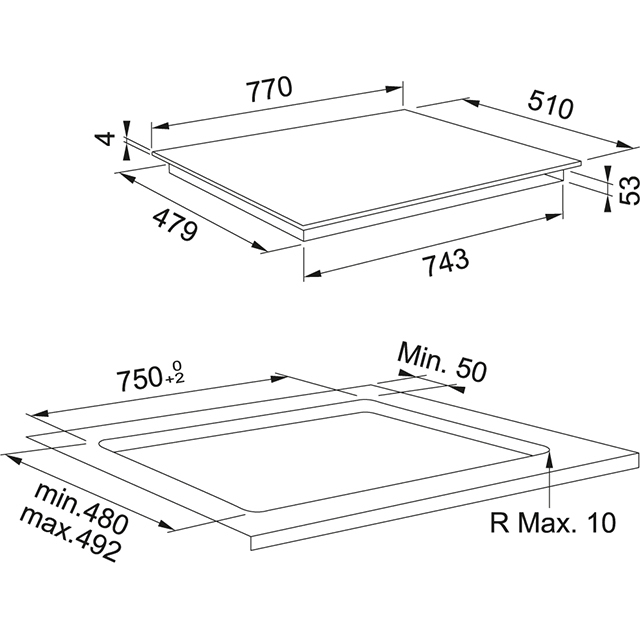 Варочная панель  FMY 808 I FP BK Franke Mythos FMY 808 I FP BK Чёрное стекло - Вид №1