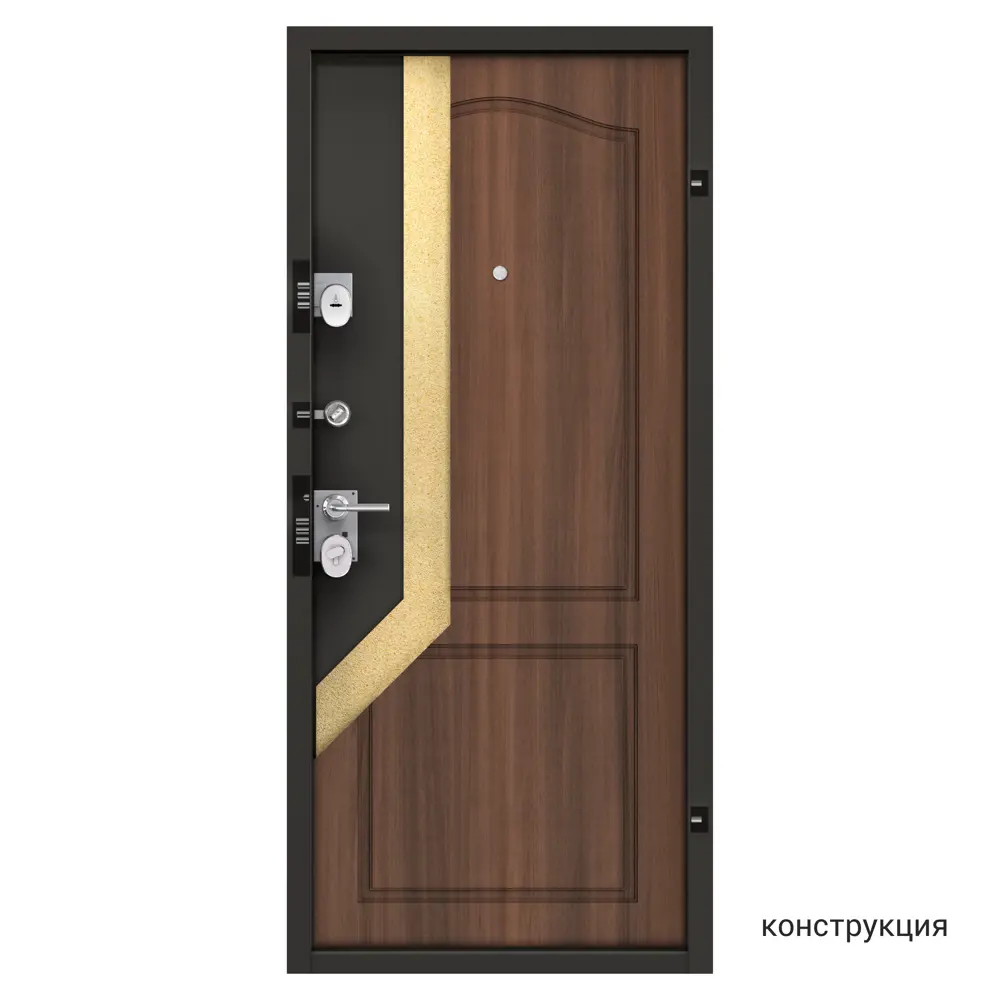 Дверь металлическая Гарант, 860 мм, левая, цвет антик орех TOREX STLM-2091461 - Вид №11