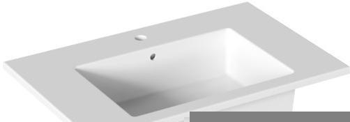 CALC08051T0M Подвесной умывальник Azzurra ceramica Подвесная консоль 80 см CUT