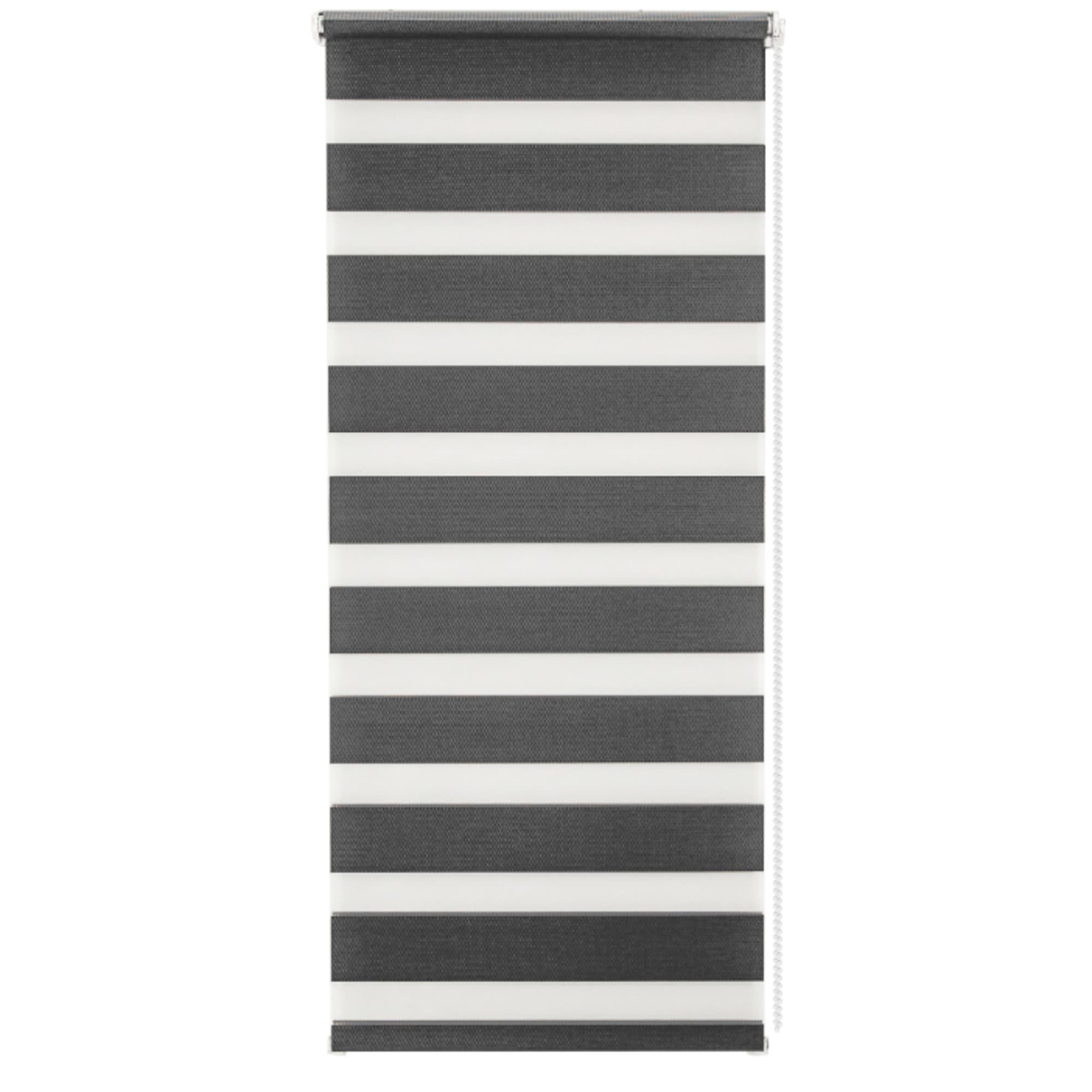 82614440 Штора рулонная день-ночь Miamoza Silver 55x160 см, цвет графит Santreyd 