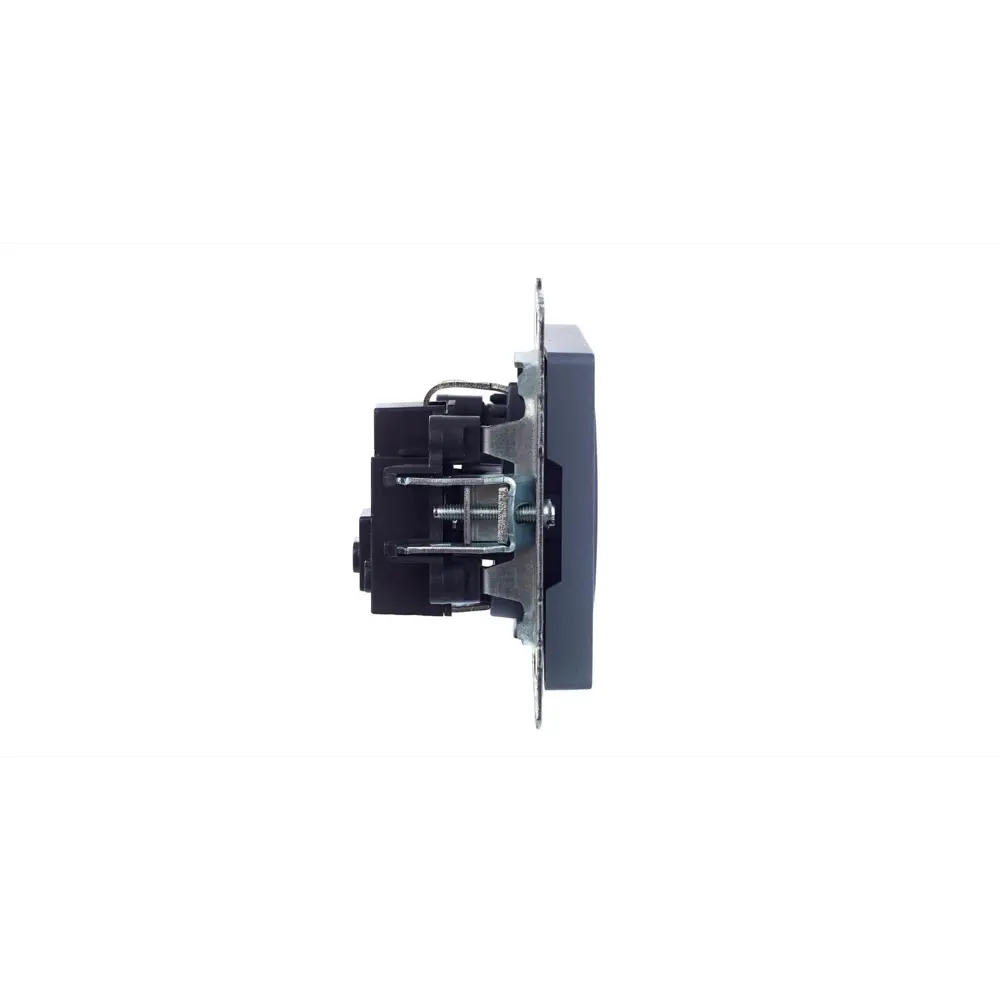 Розетка встраиваемая IEK Brite РС11-1-0-БрМ с заземлением цвет маренго STLM-2124134 - Вид №2