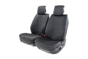 16521468 Каркасные накидки на передние сиденья 2 шт., алькантара CUS-2012 BK/BL CarPerformance