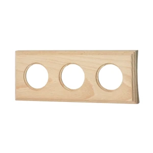 Рамка для розеток и выключателей Electraline 3 поста 220 мм цвет бежевый
