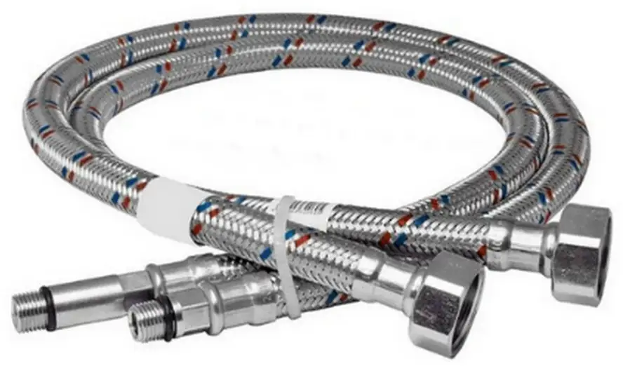 90492072 Подводка для смесителей Aqualink со стальной гайкой 1/2"xM10x30 см 2 шт STLM-0809427