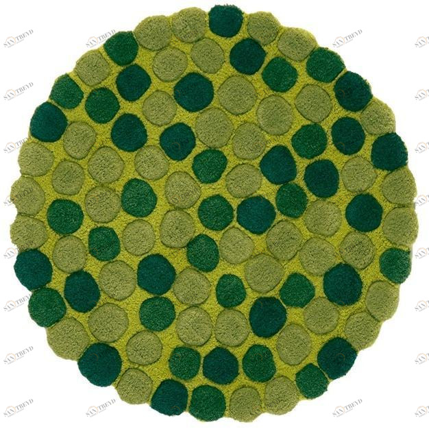 NOW Carpets Круглый шерстяной коврик с геометрическими мотивами  D-01 