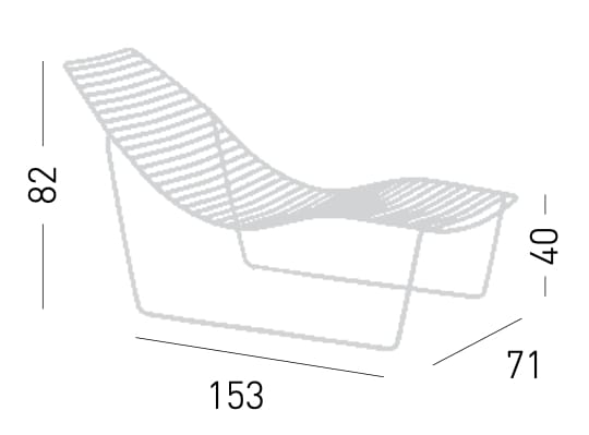 Металлический шезлонг с подлокотниками GABER ссылка ARCH-00105847 - Вид №4