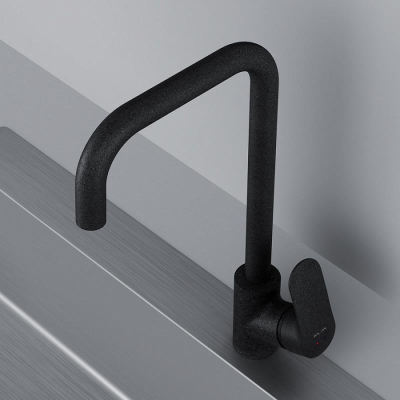 F8006022 смеситель для кухни G-образный излив черный шт. AM.PM Like - Вид №3