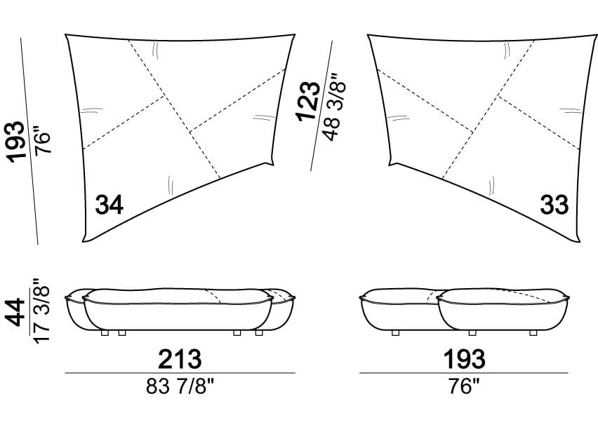 4-местный модульный диван Arketipo NIGHT FEVER ARCH-00101530 - Вид №12