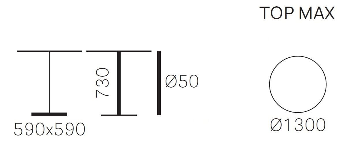 Стальной круглый стол для контракта Pedrali Stylus ARCH-00107848 - Вид №2