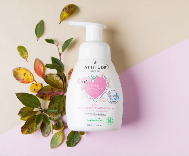 7175 baby leaves Детская пенка для мытья волос и тела 2 в 1 без запаха Вкусляндия 