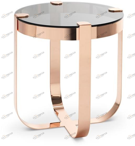 Saba Italia Круглый журнальный столик из железа и стекла sun-id-1365496