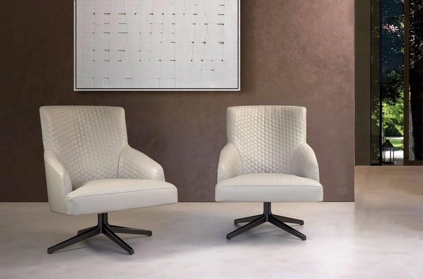 i 4 Mariani Вращающееся кресло в современном стиле из кожи с 4-мя спицами и подлокотниками. Moore sun-id-1503232 - Вид №3