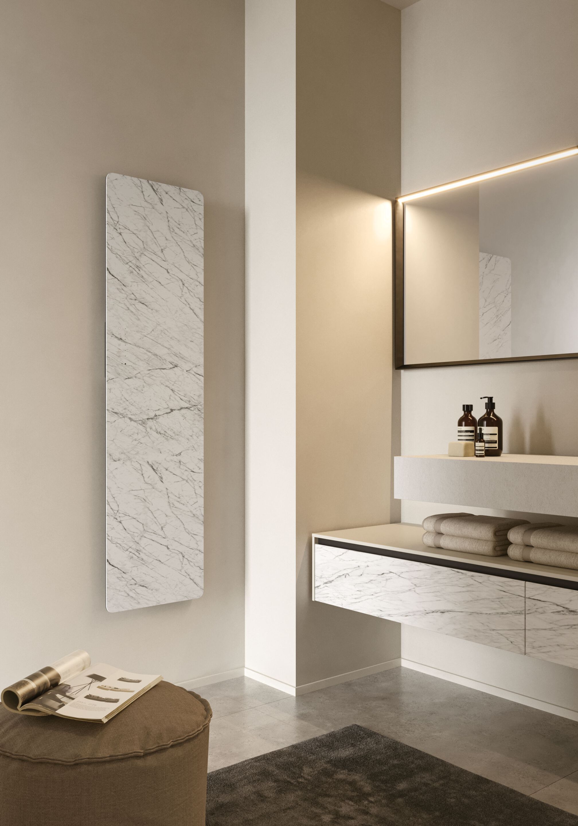 Настенный стеклянный электрический полотенцесушитель DISENIA Гелиос ARCH-00017032 - Вид №7