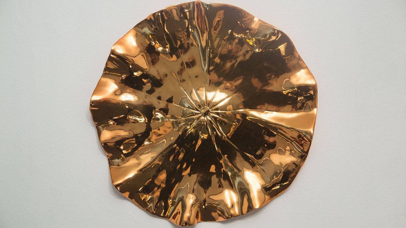 Панно декоративное настенное 3 шт медное Water Lilies EVENHOME  00-3878826 Бронза  - Вид №1