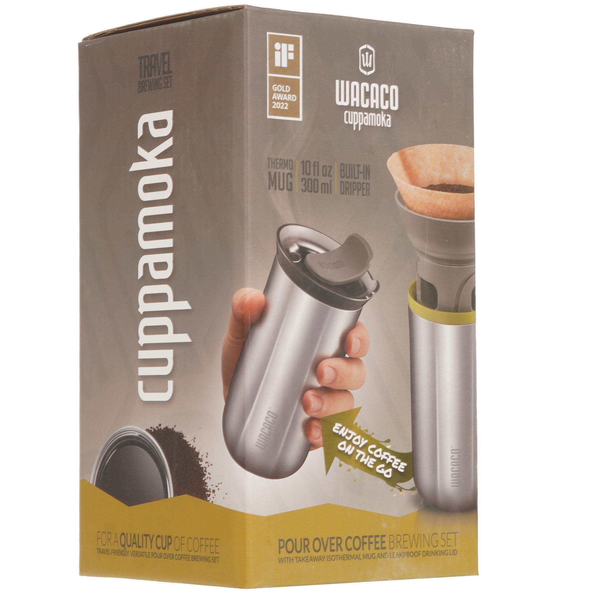 9004330 Ручная капельная кофеварка WACACO Cuppamoka WCCCPM серебристый STDN-0031539 - Вид №6