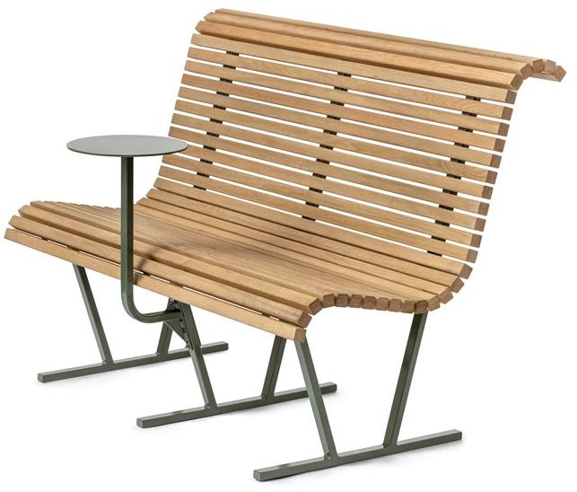 Nola Industrier Деревянная скамейка со спинкой  U19-05  - Вид №1