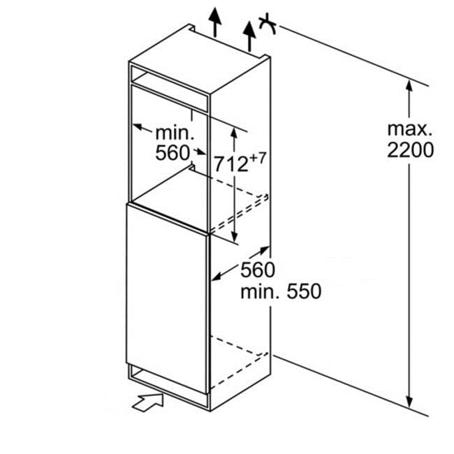 Класс A++встраиваемый вертикальный морозильник с выдвижными ящиками Siemens studioLine iQ500 ARCH-00060984 - Вид №6