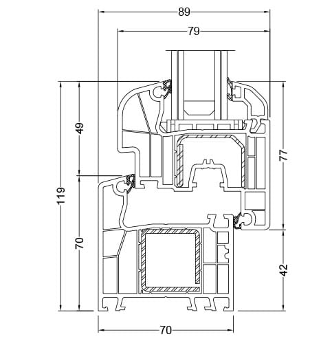 Окна из ПВХ DQG - Diquigiovanni DQG 70 ARCH-00023247 - Вид №6