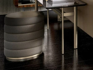 Barnini Oseo Круглый кожаный пуф Richmond upon thames Rc202