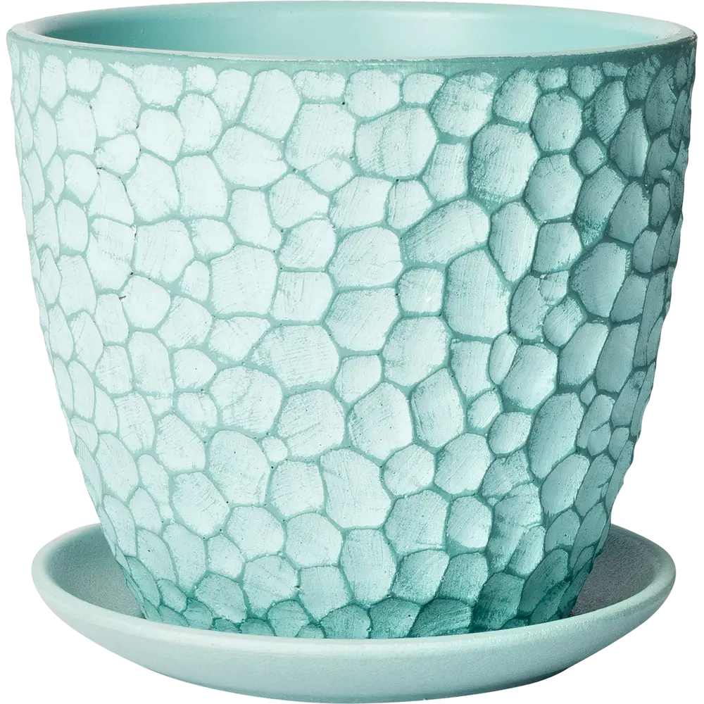 Santreyd Горшок «Манго» бирюзовый бетонный с фактурной поверхностью 82113271 STLM-0019379