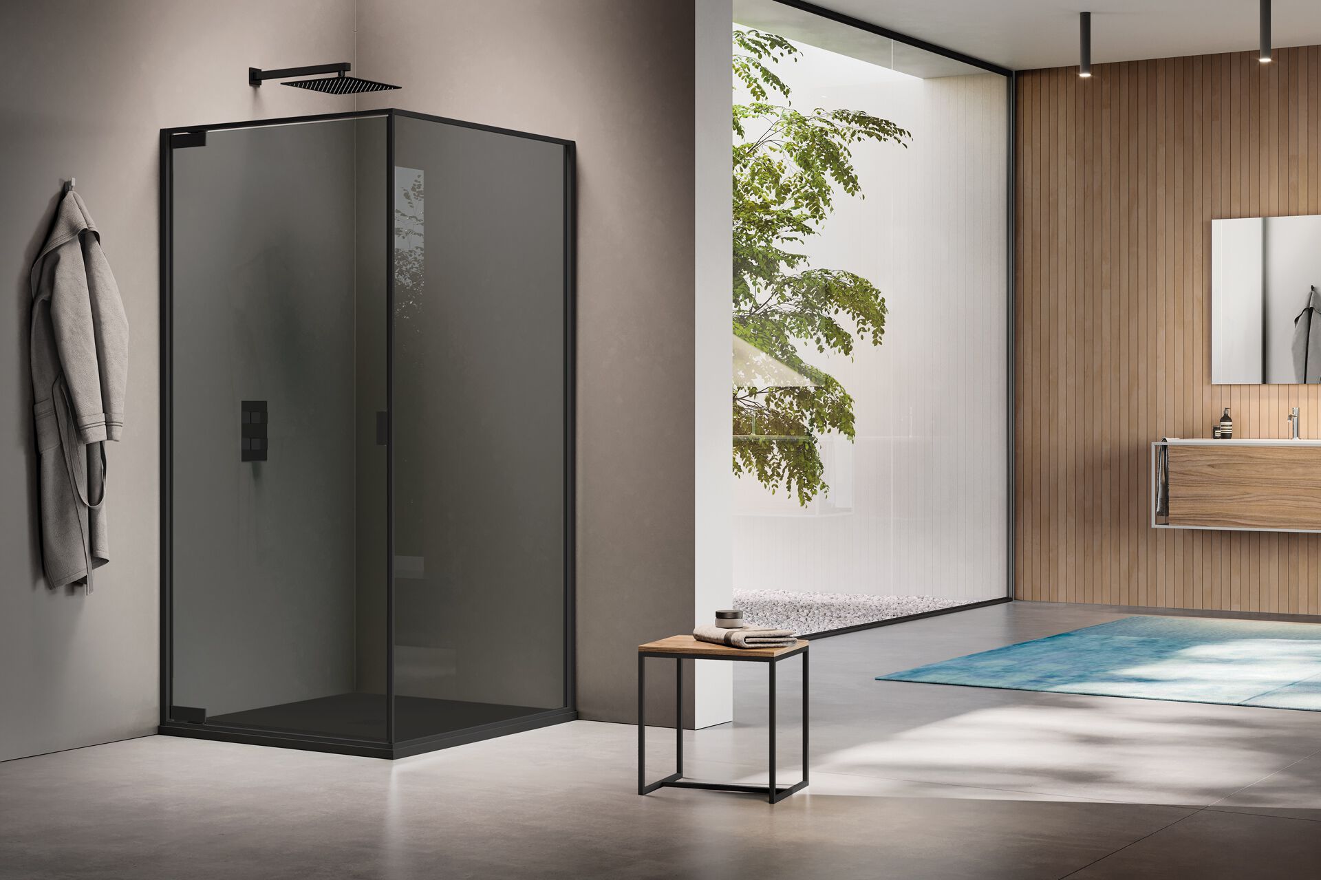 Поворотная поворотная дверь только для угла с фиксированной стеной Samo PYXIS ARCH-00054443 - Вид №1