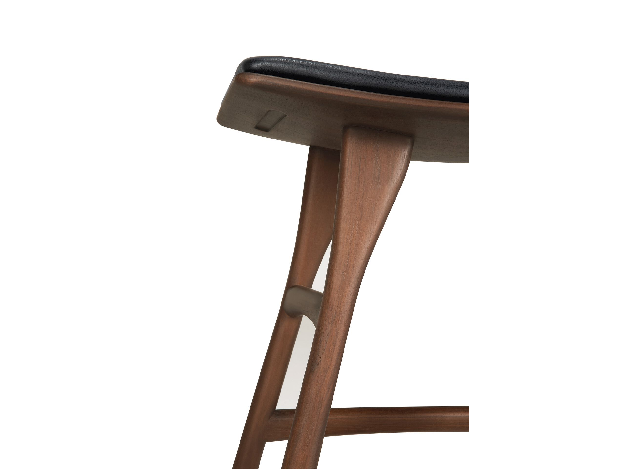 Низкий стул из тикового дерева с мягким сиденьем Ethnicraft кость ARCH-00078366 - Вид №4