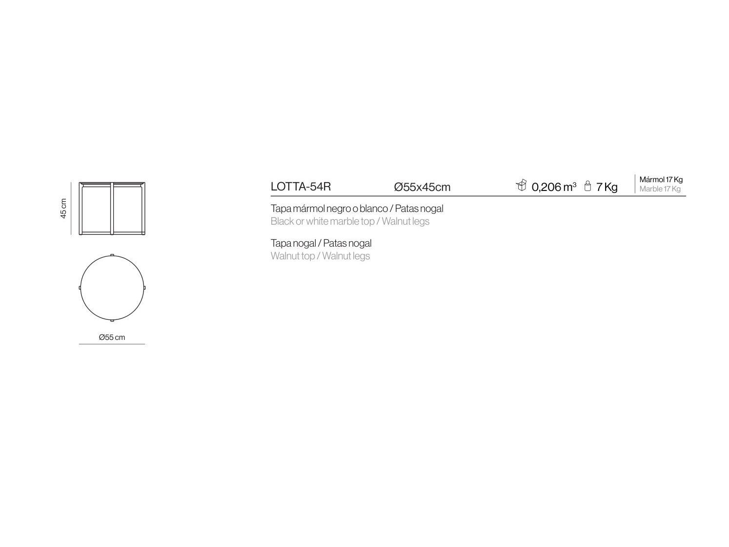 Круглый журнальный столик из МДФ Kendo Mobiliario Лотта ARCH-00115185 - Вид №10