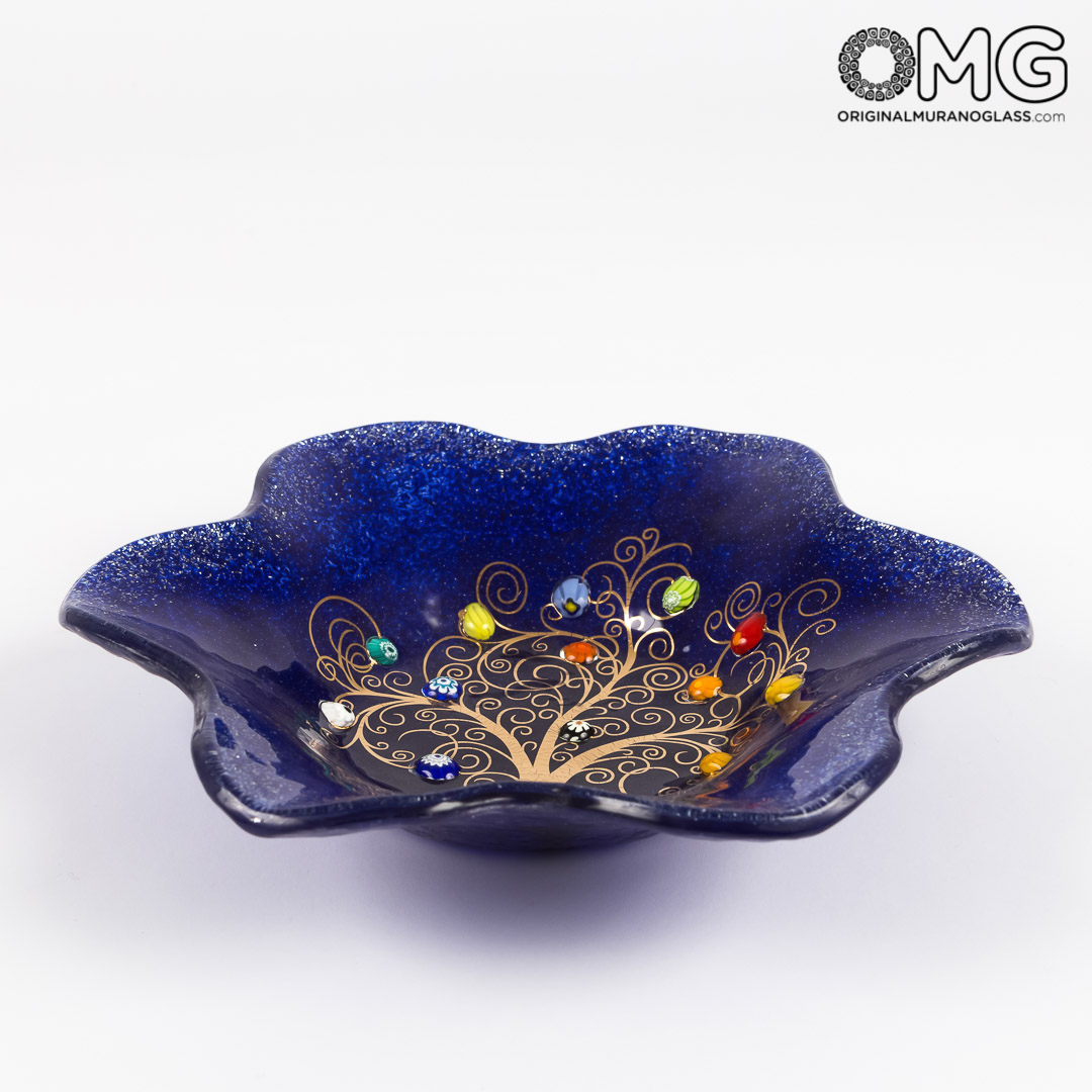 3362 ORIGINALMURANOGLASS Блюдце для мелочей Древо Жизни - муранское стекло OMG 13 см  - Вид №1