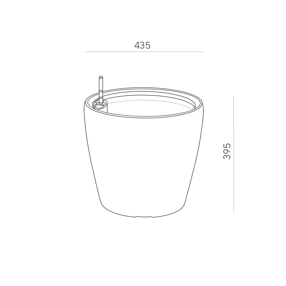 Кашпо Oladom Deluxe Ø43.5 h39.5 см v26 л пластик черный с автополивом Santreyd STLM-2052915 - Вид №5