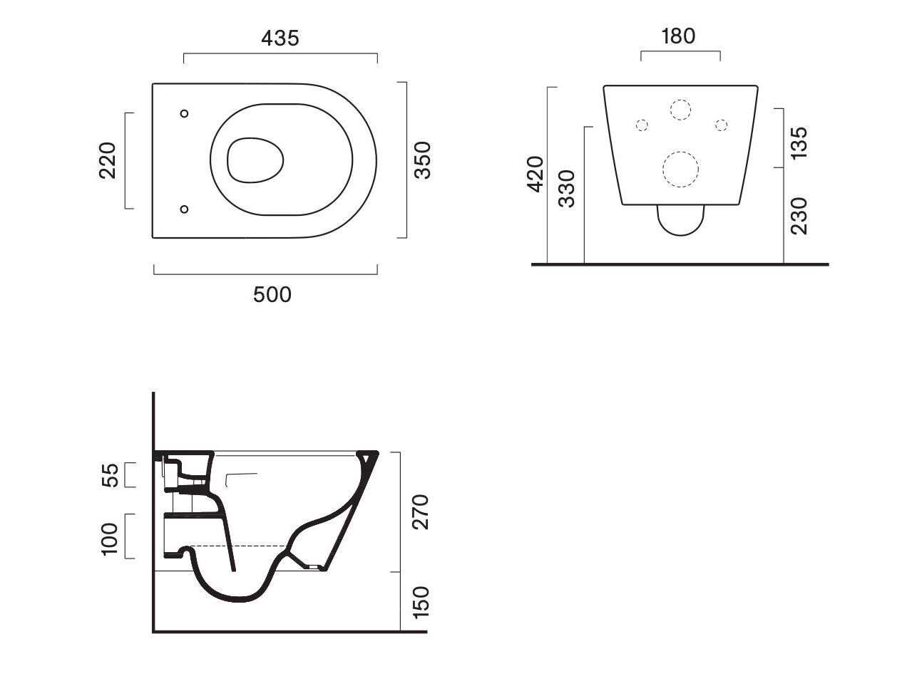 Подвесной туалет без бриды CERAMICA CATALANO ноль ARCH-00043927 - Вид №7