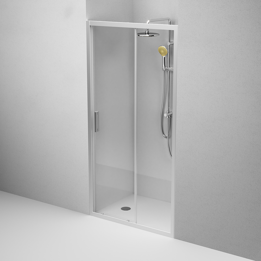 W90G-100-1-195MT Solo Дверь душевая 100х195 стекло прозрачное профиль матовый хром AM.PM Gem - Вид №3