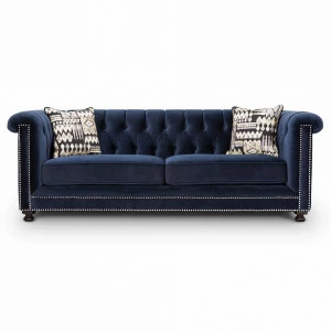 Диван прямой синий Hickory KELLY LOUNGE ДИЗАЙНЕРСКИЕ 045504 Синий