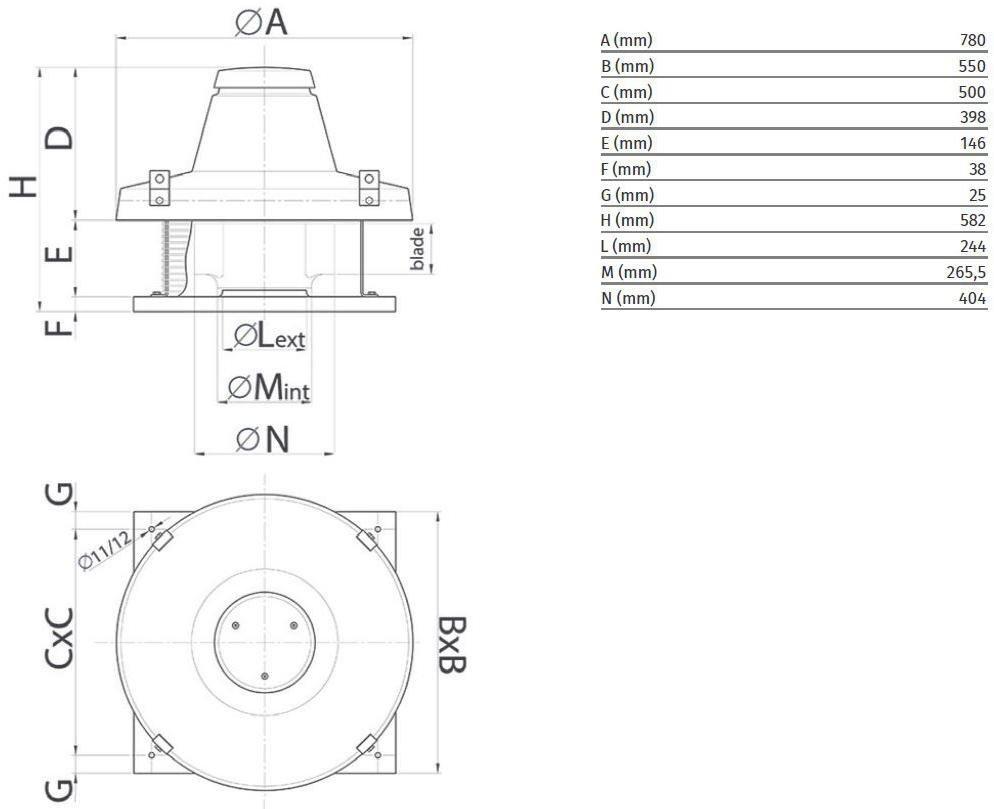 Vortice Центробежный потолочный вентилятор с радиальным выпуском Torrette tr-e 15355 - Вид №1