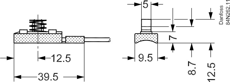 Danfoss AKS Датчик AKS 11 (S5, оранжев), 8,5м/50 шт. 097U0067  - Вид №11